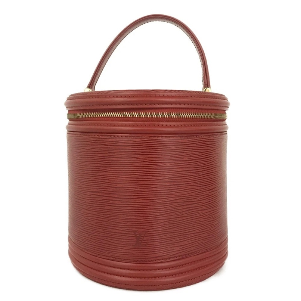 Louis Vuitton Epi Cannes Leather Cosmetics Vanity Hand Bag Red